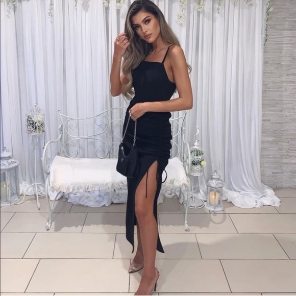 Zara Black Midi Dress - Picture 3 of 16